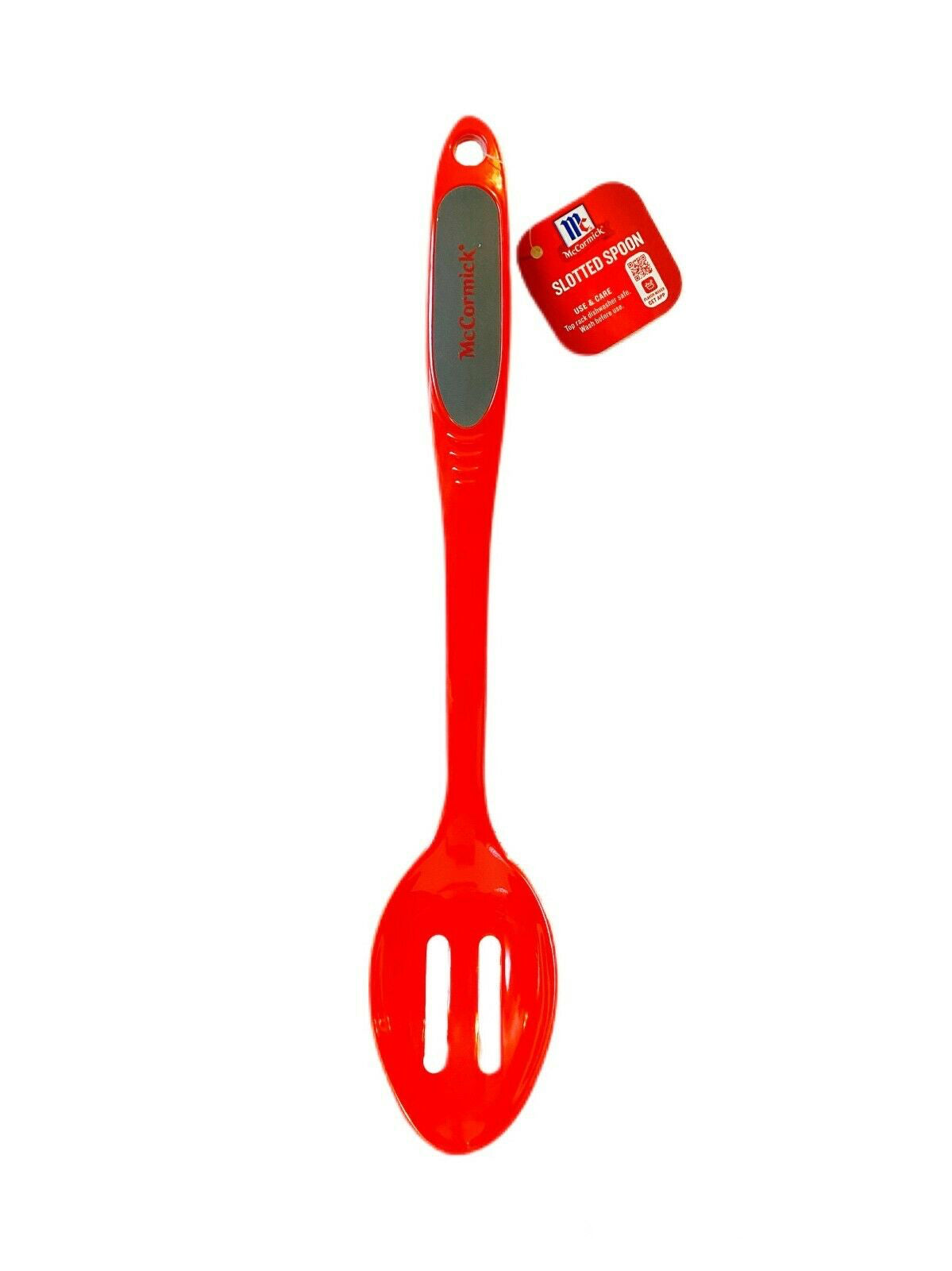 McCormick Long Handle Slotted Serving Spoon – Red